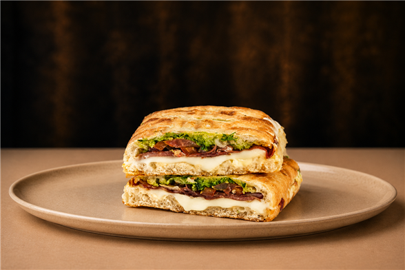 Panini med lufttørret skinke