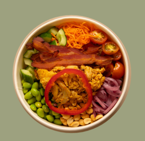 Saladbowl med kylling og bacon