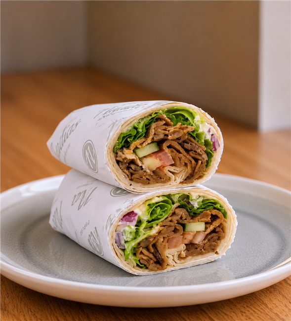 Shawarma wrap m. oksekød