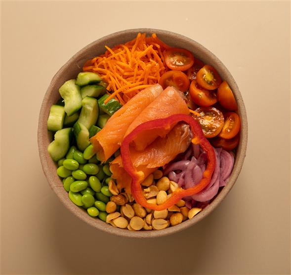 Saladbowl med laks
