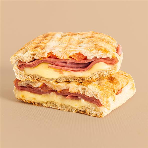 Panini med skinke og ost